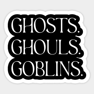 Ghosts etc. Sticker